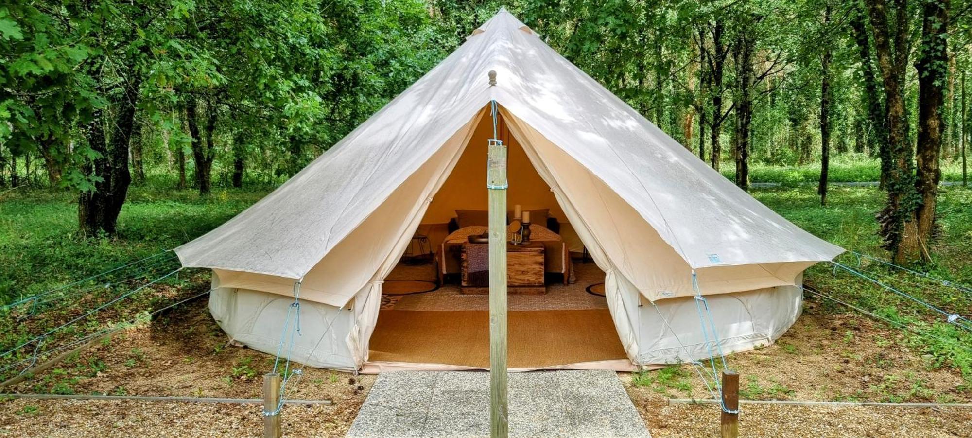 Luxury Bell Tent At Camping La Fortinerie Mouliherne 外观 照片