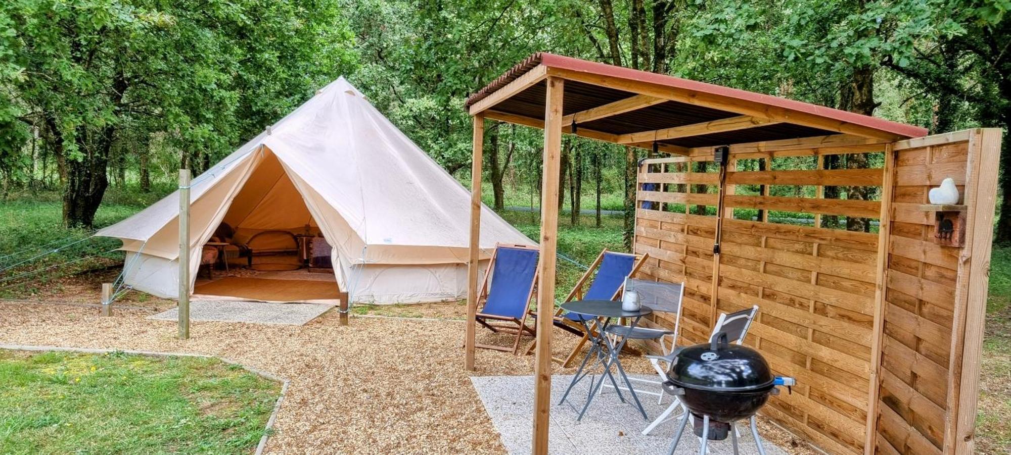 Luxury Bell Tent At Camping La Fortinerie Mouliherne 外观 照片