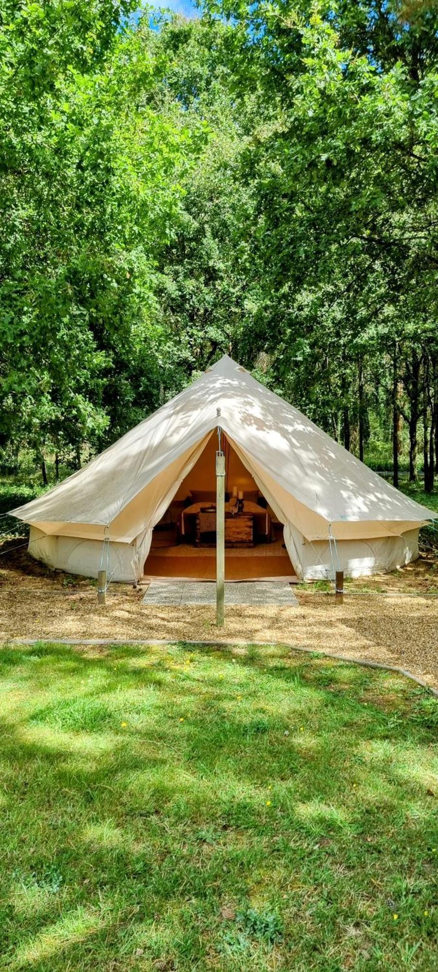 Luxury Bell Tent At Camping La Fortinerie Mouliherne 外观 照片